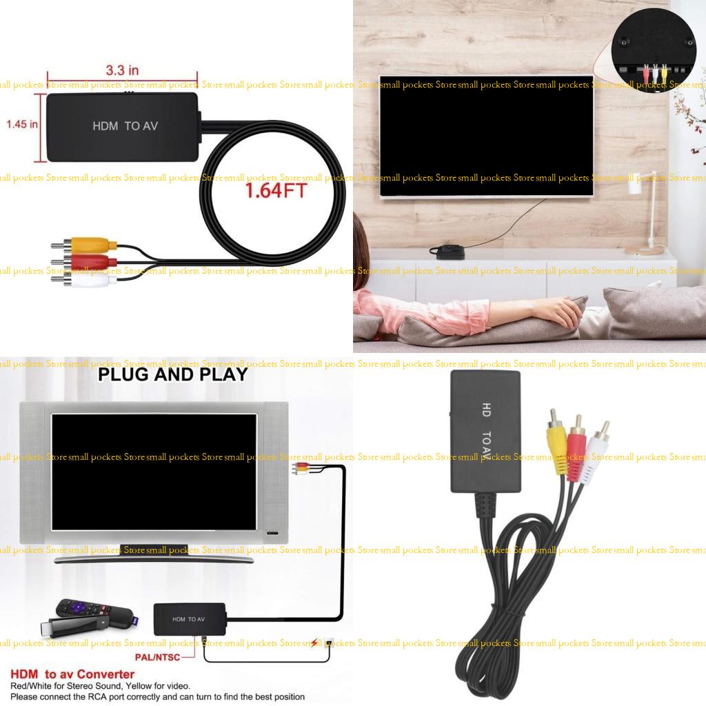 Gaming Console Mini - R1WD HDTV to 3RCA Cable Converter