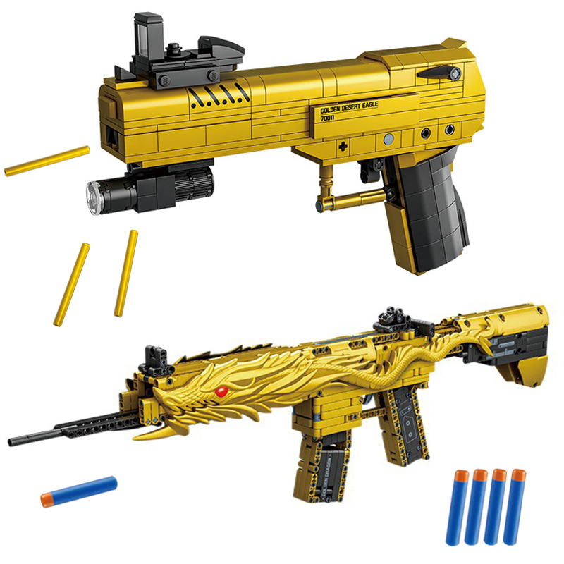 Gaming Console Lego - Military Technical Golden Desert Eagle M416