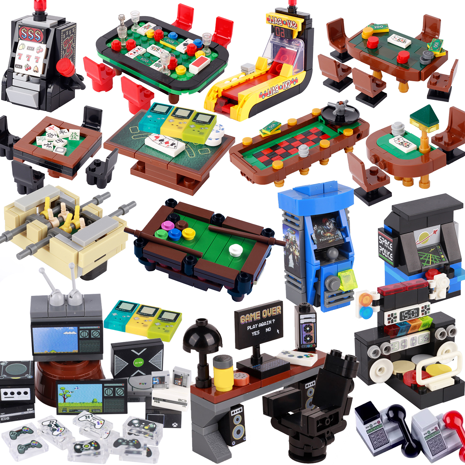 Gaming Console Lego - MOC City Poker Table Slots Ski