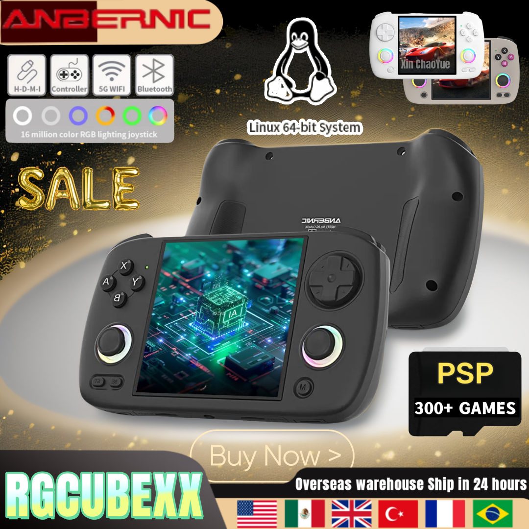 Gaming Console Cube - ANBERNIC RG CubeXX Retro Handheld Games