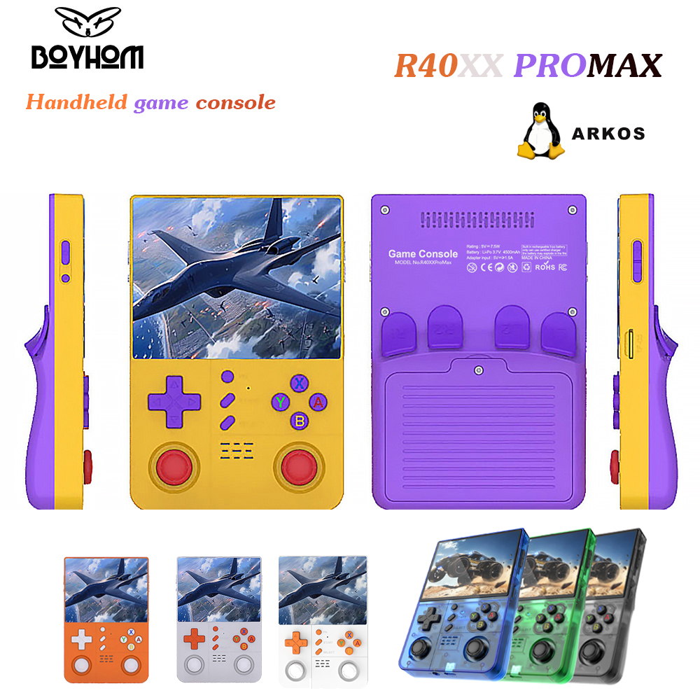 Gaming Console Handheld Best - BOYHOM R40XXPROMAX Retro Handheld with ARKOS2.0,