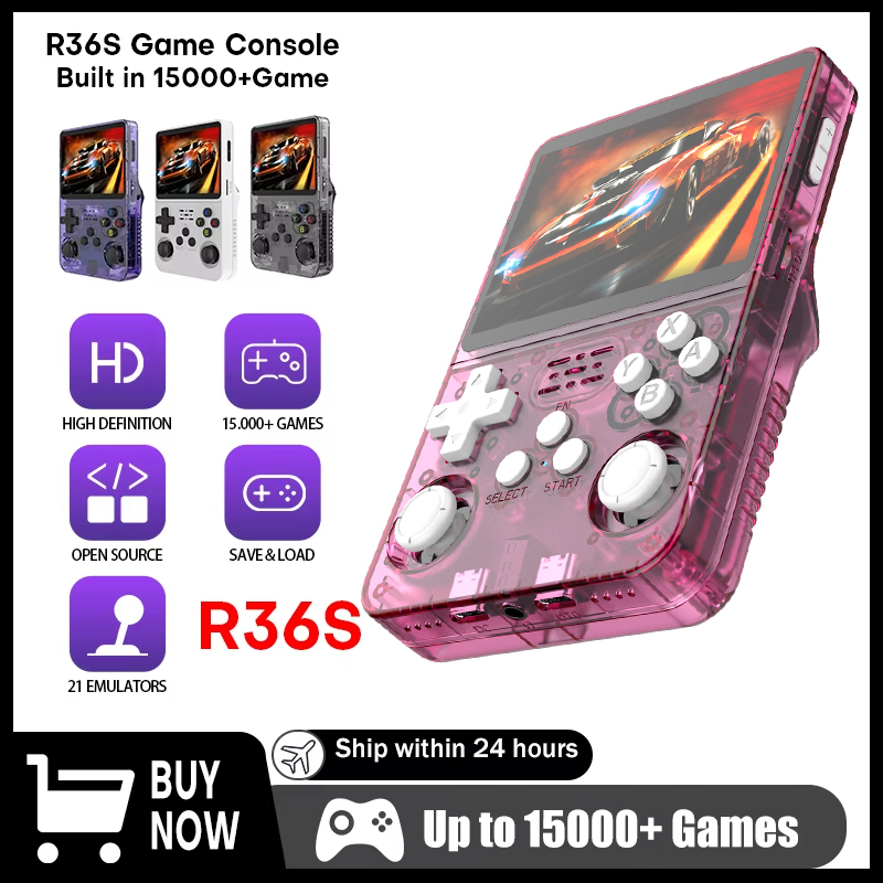 Gaming Console Kids - R36S Game Console Handheld Retro 3.5