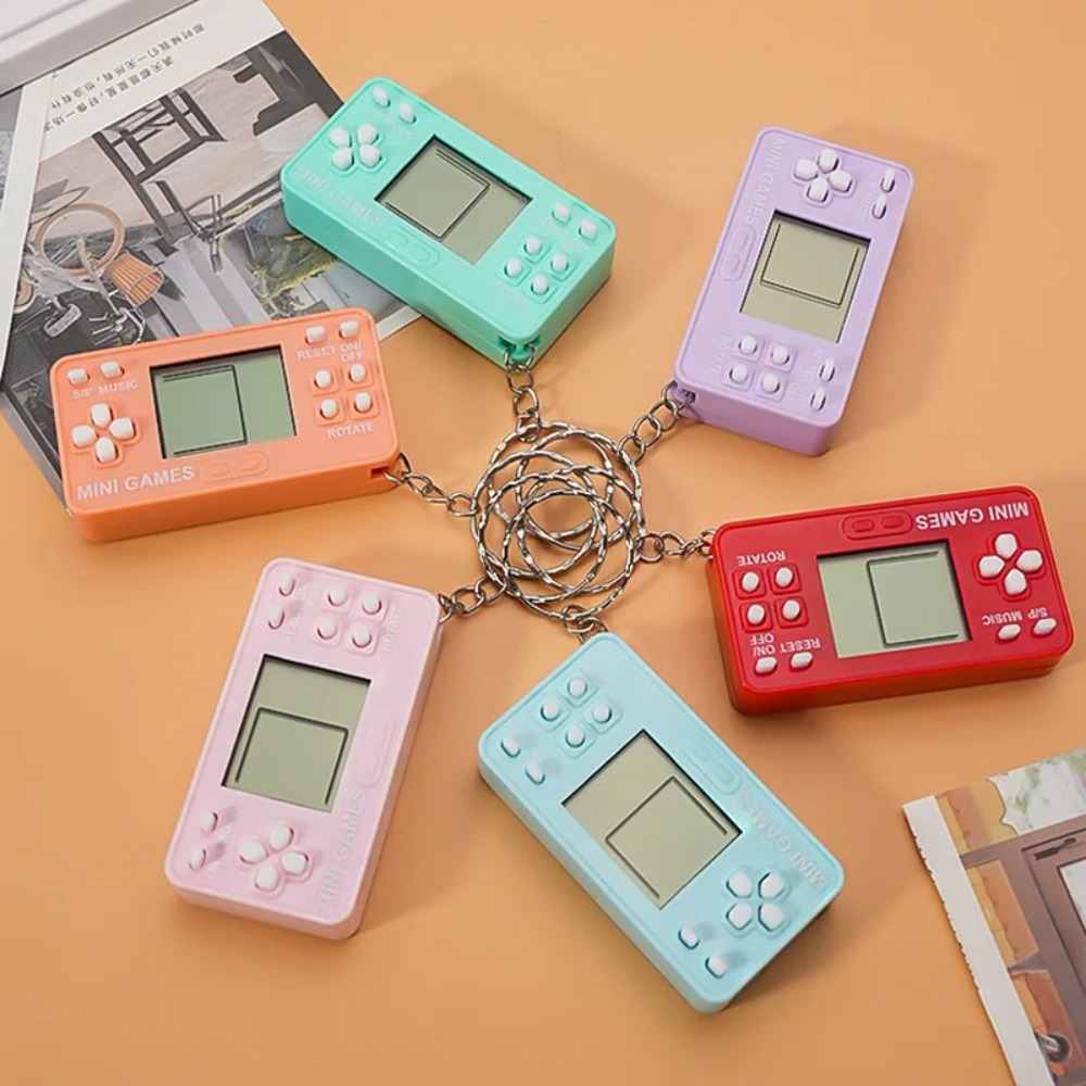 Gaming Console Keychain - Electronic Keychain Game Machine Keychain Children'S