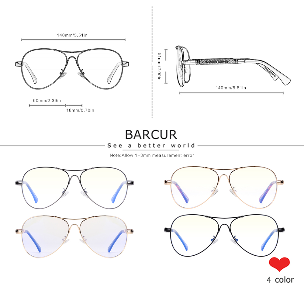 BARCUR Anti Blue Light Blockin - مراجعة Gaming Glasses Uv وسعره