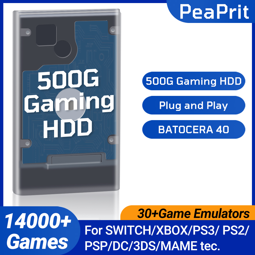 PEAPRIT 500G Gaming HDD Retro  - مراجعة Gaming Console Os وسعره