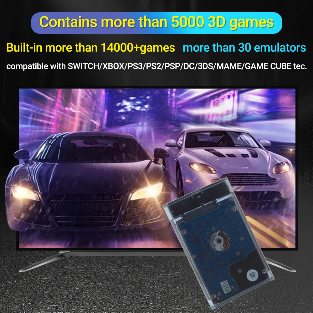 PEAPRIT 500G Gaming HDD Retro  - مراجعة Gaming Console Os وسعره