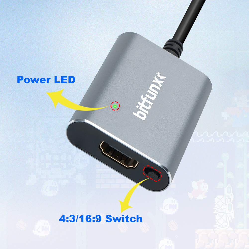 Bitfunx 720P Svideo / AV To HD - مراجعة Gaming Console Mini وسعره