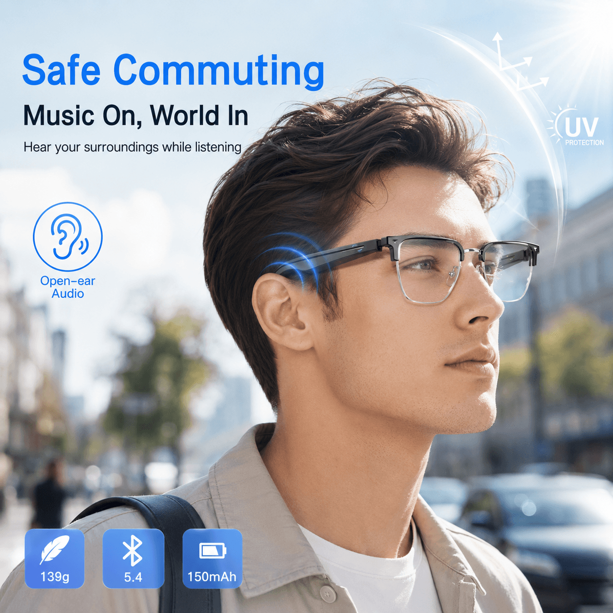 AIMB V2 Smart Bluetooth Glasse - مراجعة Gaming Glasses Uv وسعره