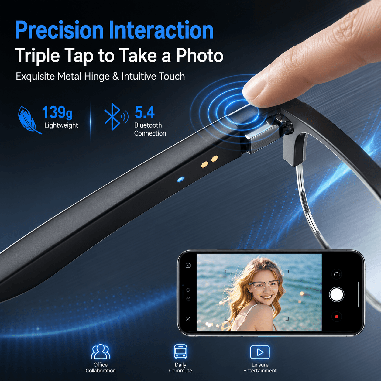 AIMB V2 Smart Bluetooth Glasse - مراجعة Gaming Glasses Uv وسعره
