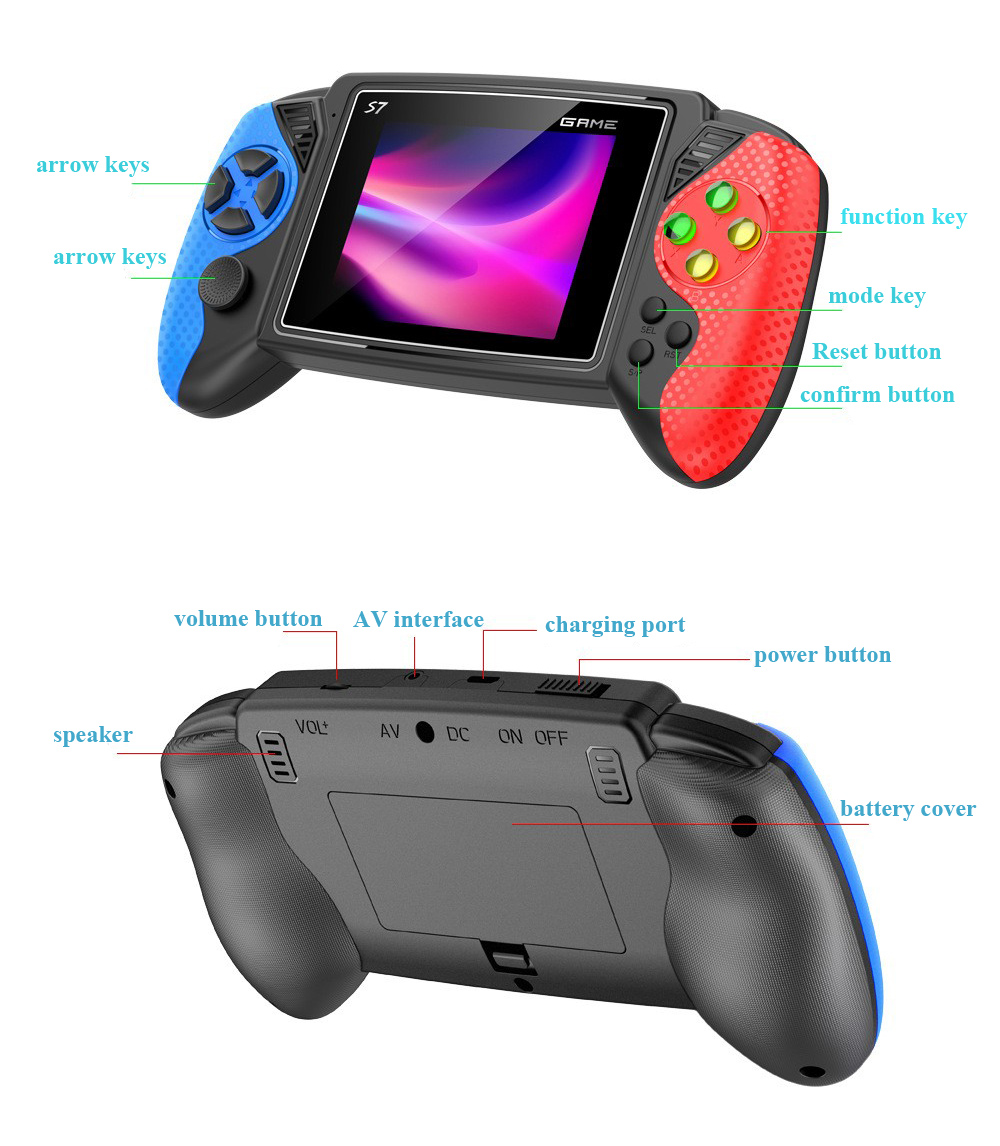 S7 Retro Handheld Game Console - مراجعة Gaming Console Kids وسعره