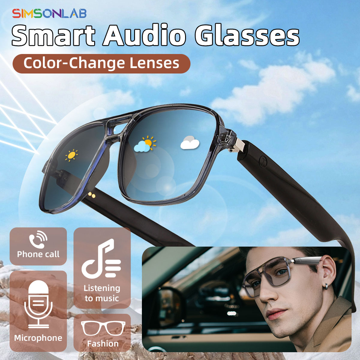 2025 NEW Smart Glasses Ai Voic - مراجعة Gaming Glasses Uv وسعره