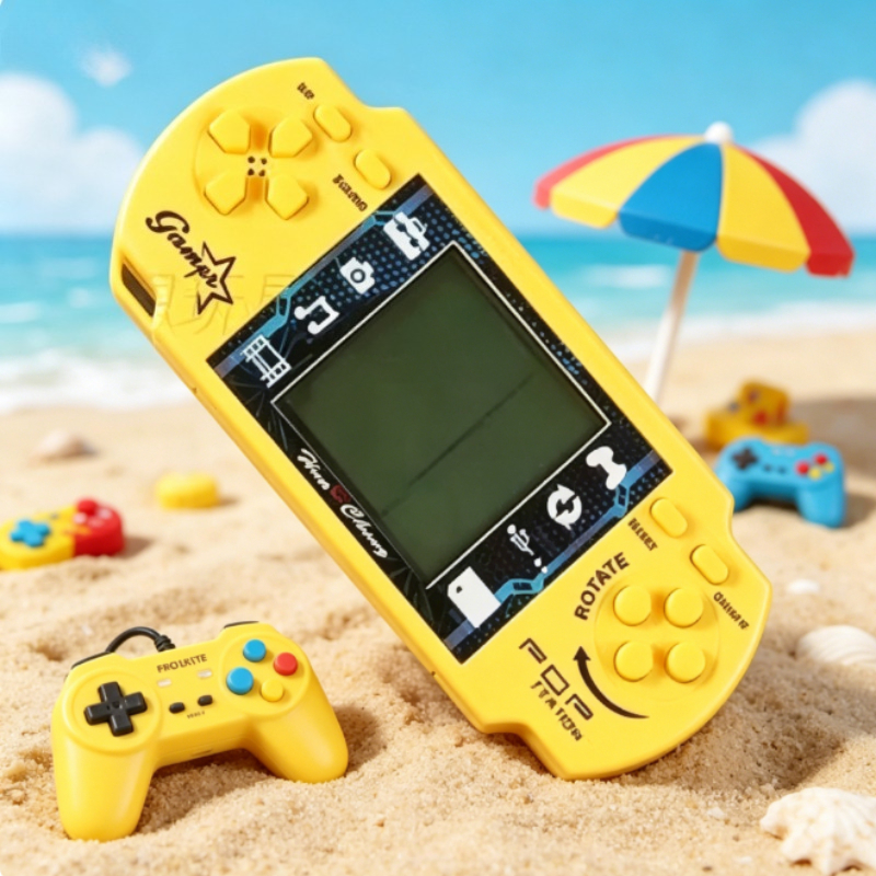 Retro Handheld Block Game Mach - مراجعة Gaming Console Kids وسعره