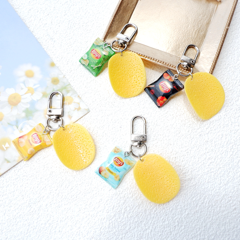 1pcs Cute Potato Chips Snacks  - مراجعة Gaming Console Keychain وسعره