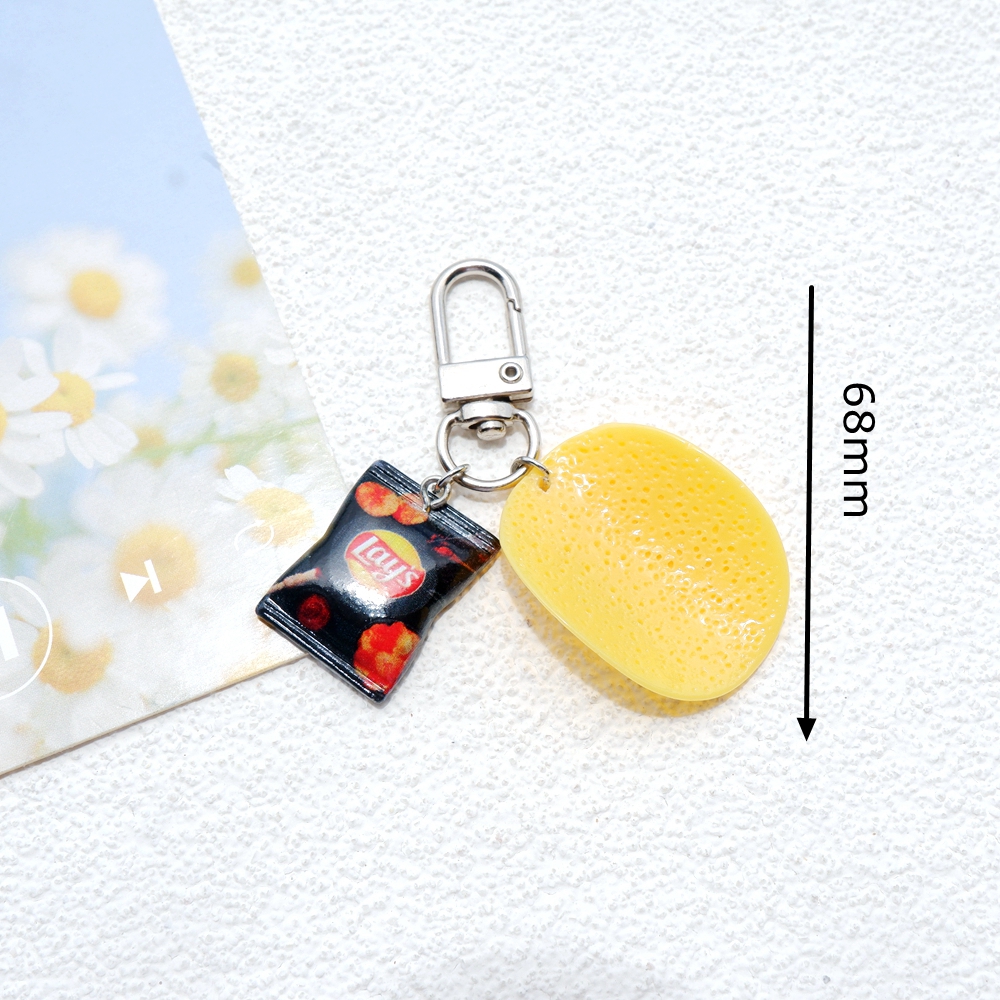 1pcs Cute Potato Chips Snacks  - مراجعة Gaming Console Keychain وسعره