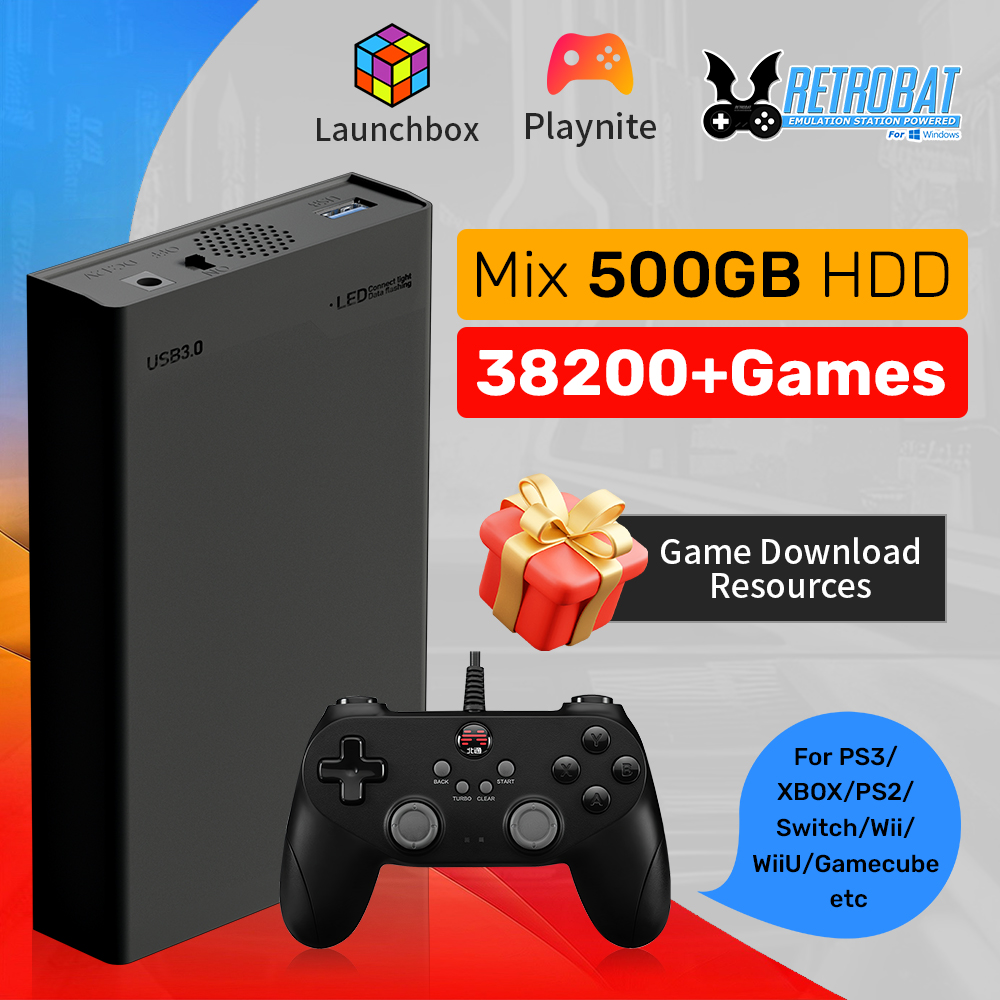 500GB Gaming HDD Retrobat & La - مراجعة Gaming Console Os وسعره