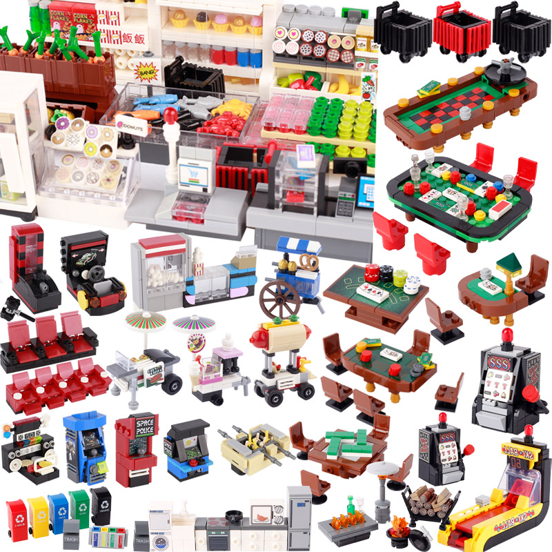 City Street View Scene Buildin - مراجعة Gaming Console Lego وسعره