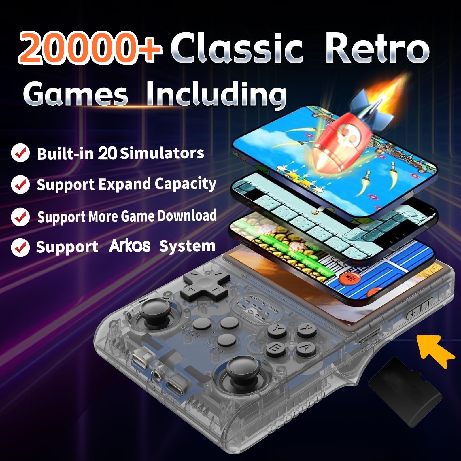 256G Open Source R36S Retro Ga - مراجعة Gaming Console Handheld Best وسعره