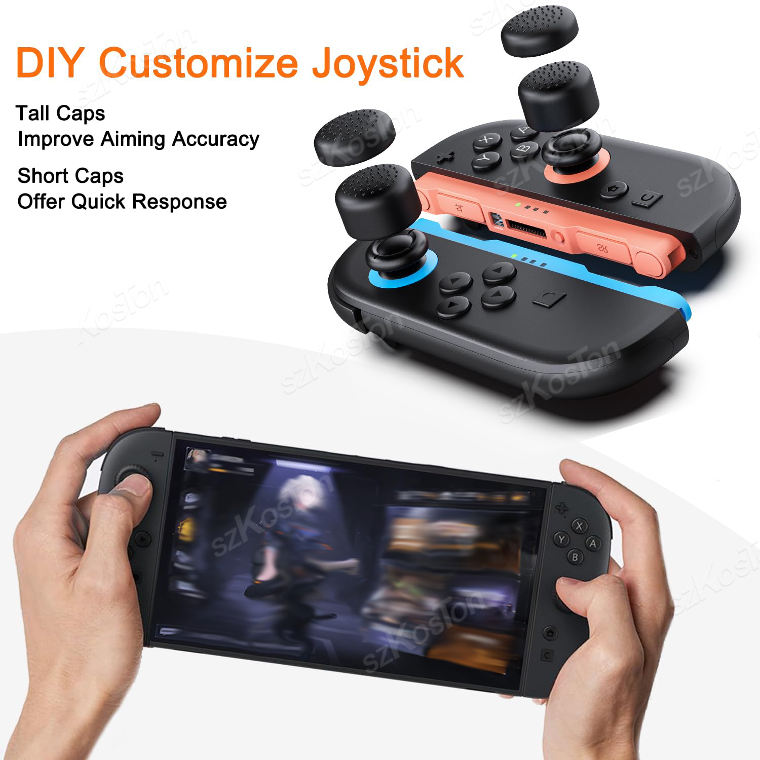 4PCS For Switch 2 No-Slip Sili - مراجعة Thumb Grip Joystick وسعره