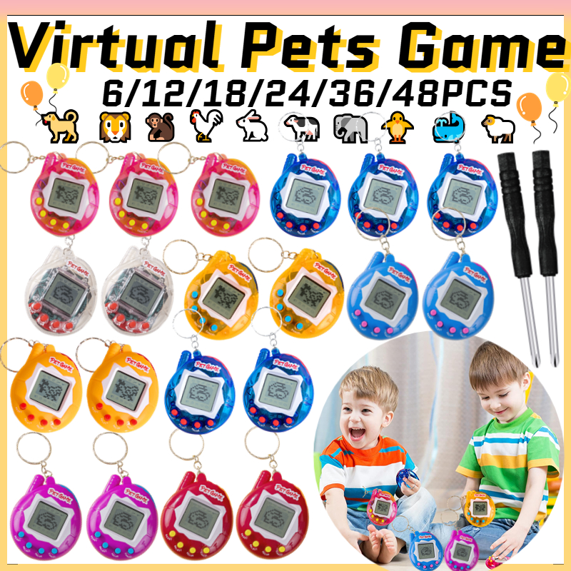 6-48PCS Virtual Pet Keychain D - مراجعة Gaming Console Keychain وسعره