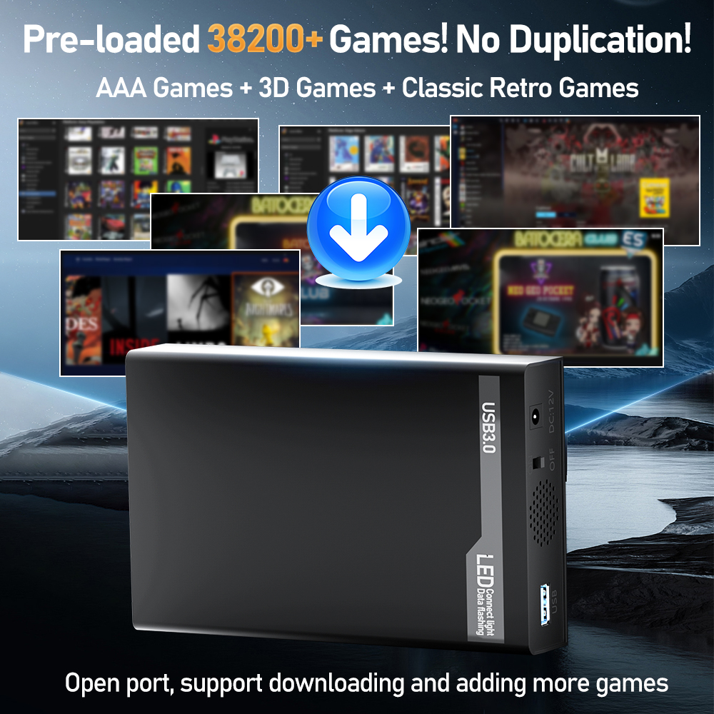 500G Retro Gaming HDD Video Ga - مراجعة Gaming Console Os وسعره