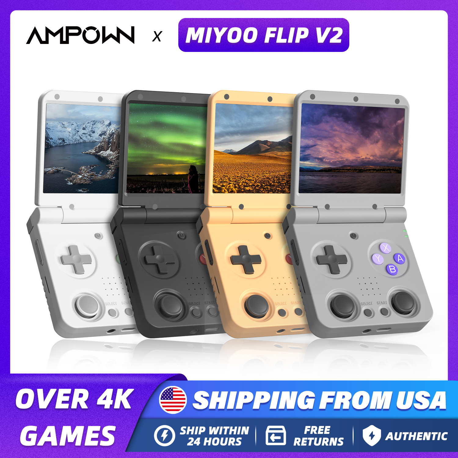 MIYOO FLIP V2 Handheld Game Pl - مراجعة Gaming Console Os وسعره