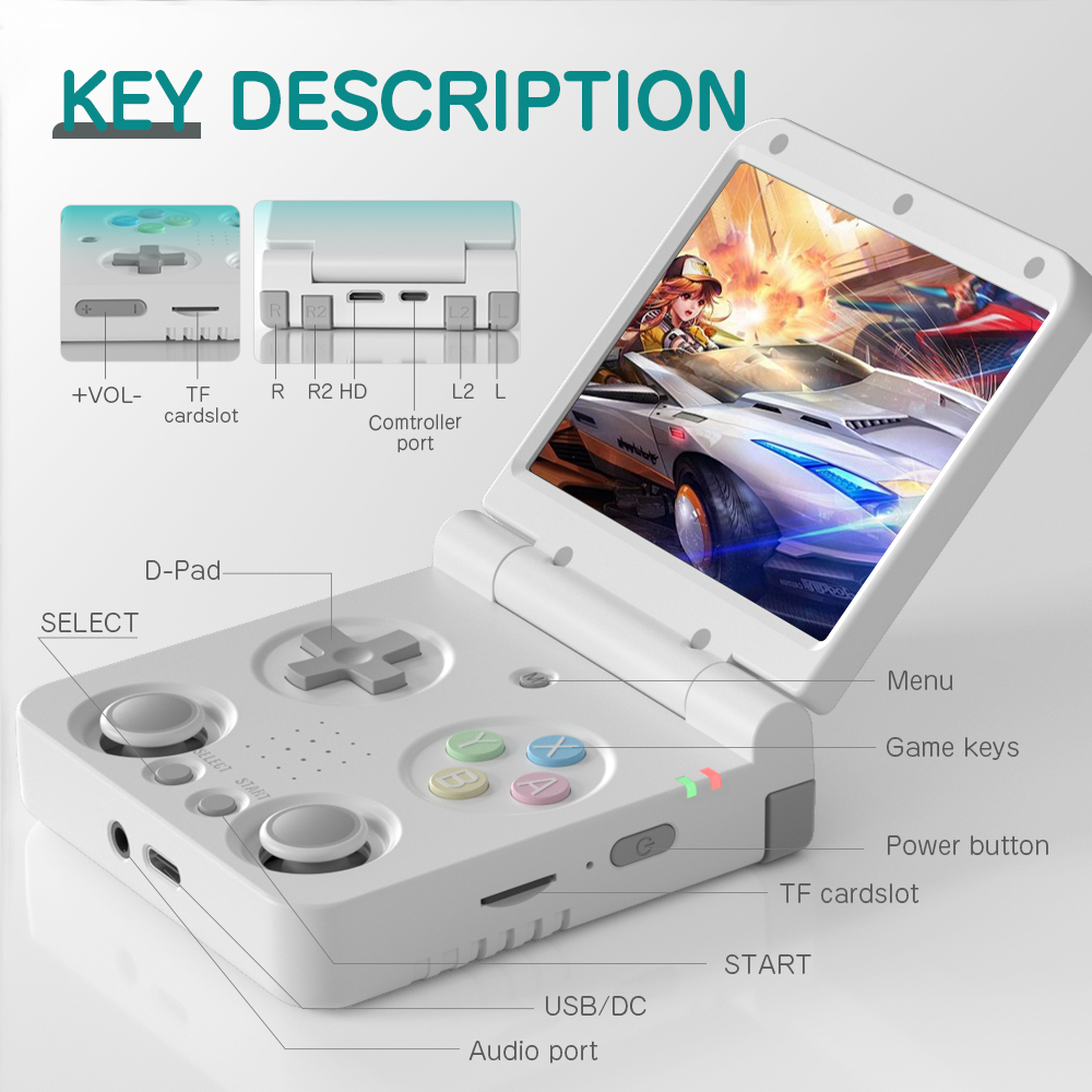 MIYOO FLIP V2 Handheld Game Pl - مراجعة Gaming Console Os وسعره