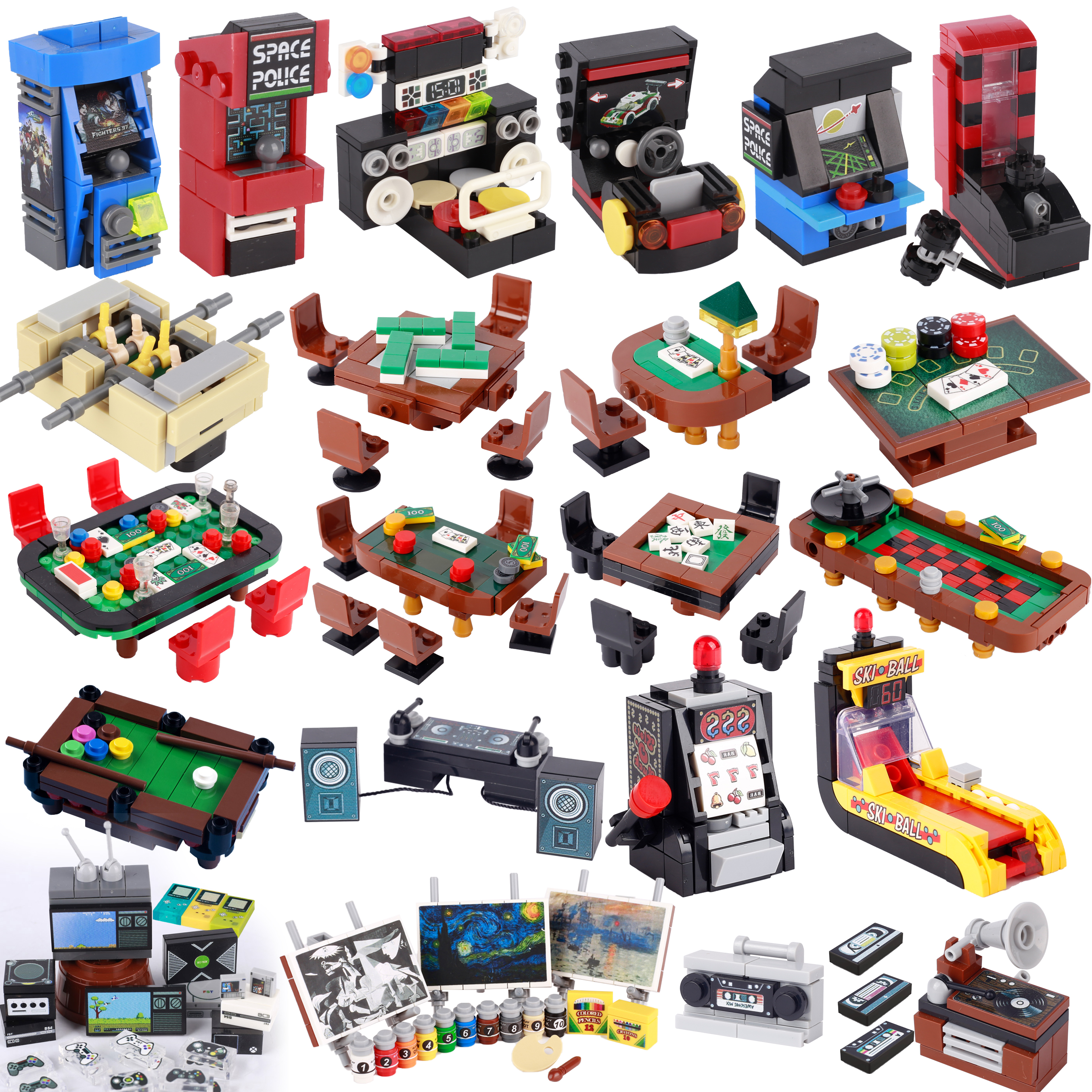 MOC City Poker Table Building  - مراجعة Gaming Console Lego وسعره