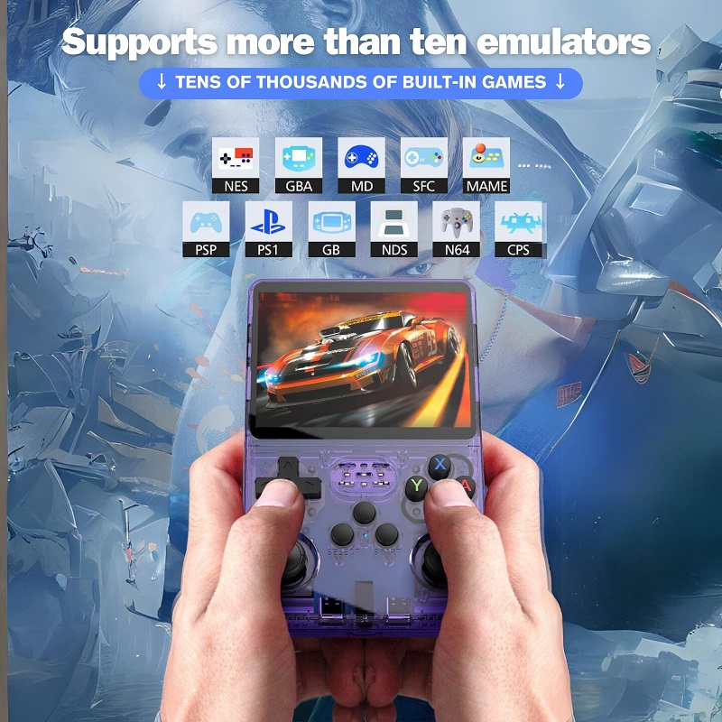 R36S Game Console Handheld Ret - مراجعة Gaming Console Kids وسعره
