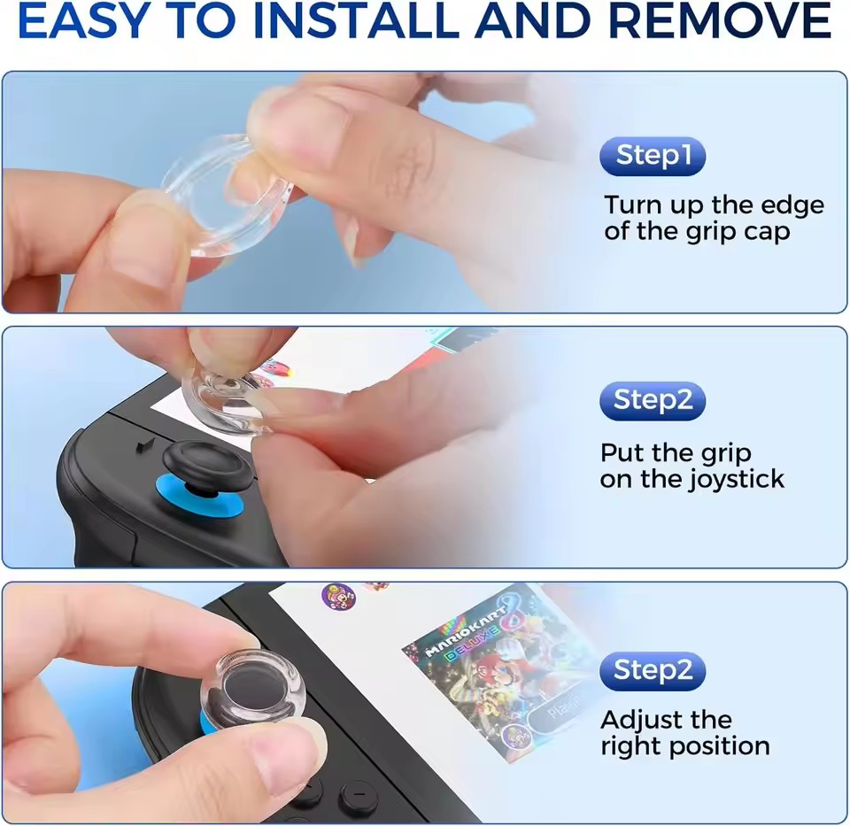 Joystick Caps for Switch 2 Con - مراجعة Thumb Grip Joystick وسعره