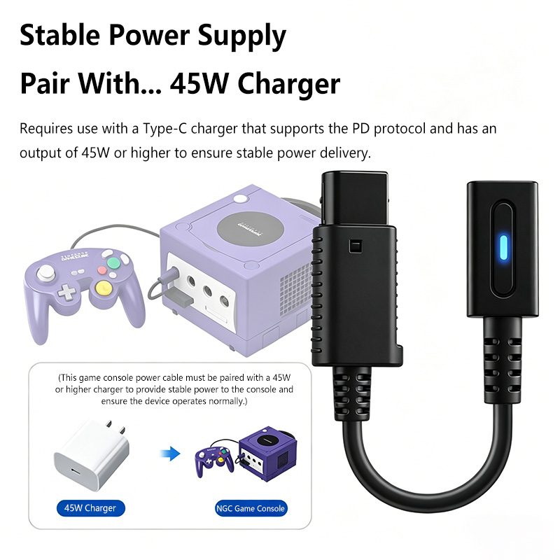 12cm Type C 45W PD Charge Cabl - مراجعة Gaming Console Cube وسعره