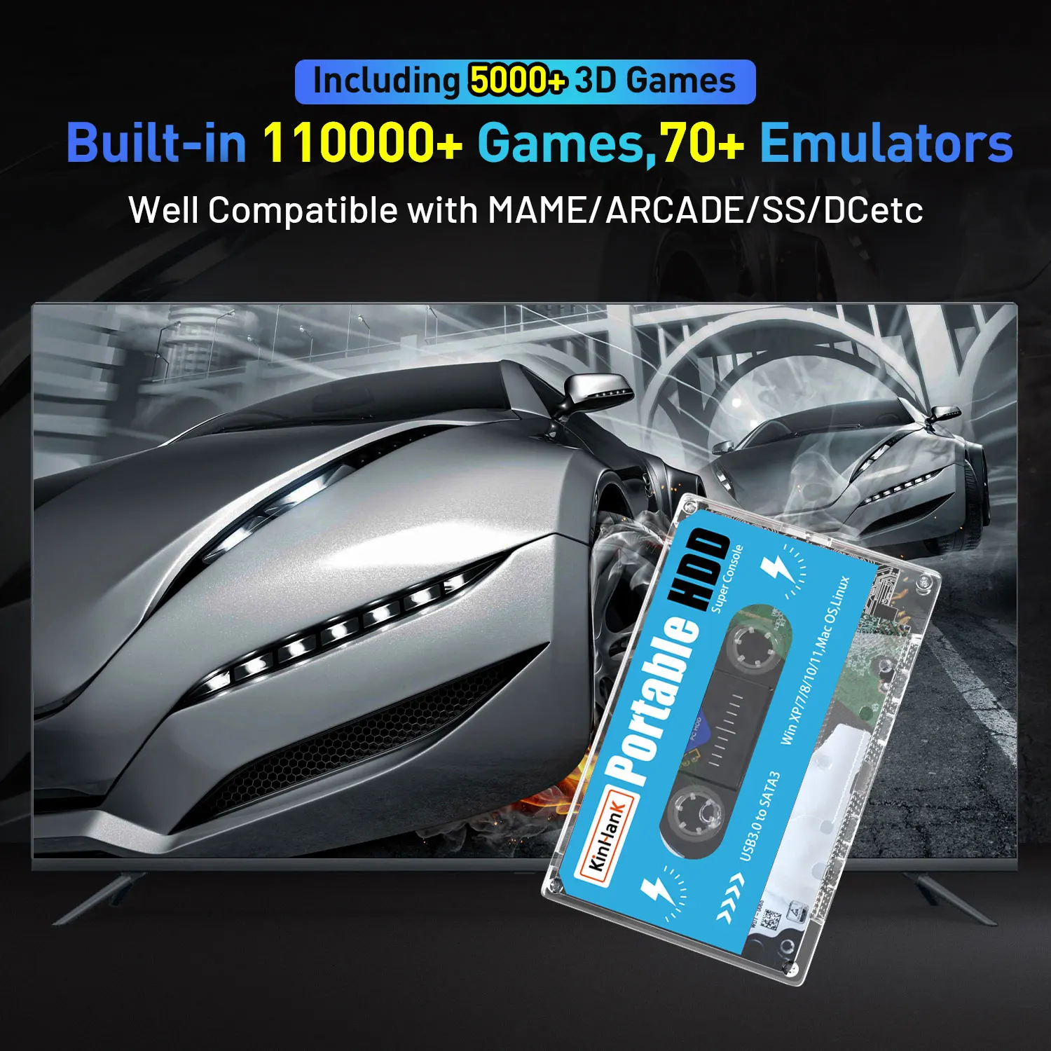 KINHANK 500G Gaming HDD Super  - مراجعة Gaming Console Os وسعره